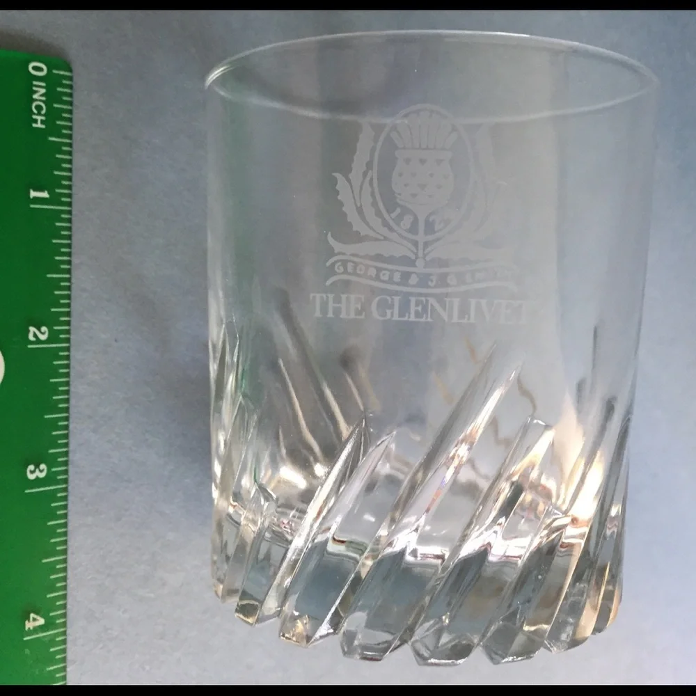 Glenlivet Prism Cut Crystal Whiskey Rocks Glass